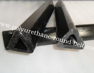 Industrial Polyurethane Tubing , Injection Molding PU Polyurethane Black Triangle Pipe