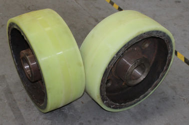 Coating Polyurethane Wheels Wear Resistant Industrial Bisque With Iron Core