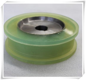 Bisque Polyurethane Wheels Coating with Iron Core , Oil Resistant