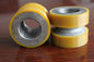 Yellow High Density Polyurethane Wheels Heavy Duty Coating Rollers Wheels Replacement